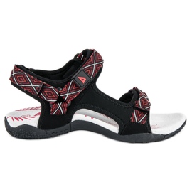 American Club Sandales confortables pour femmes le noir American Club Sandales confortables pour femmes le noir