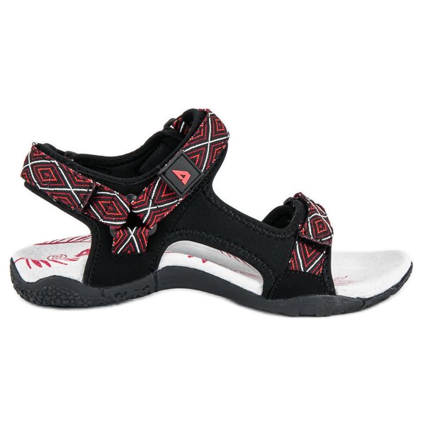 American Club Sandales confortables pour femmes le noir American Club Sandales confortables pour femmes le noir