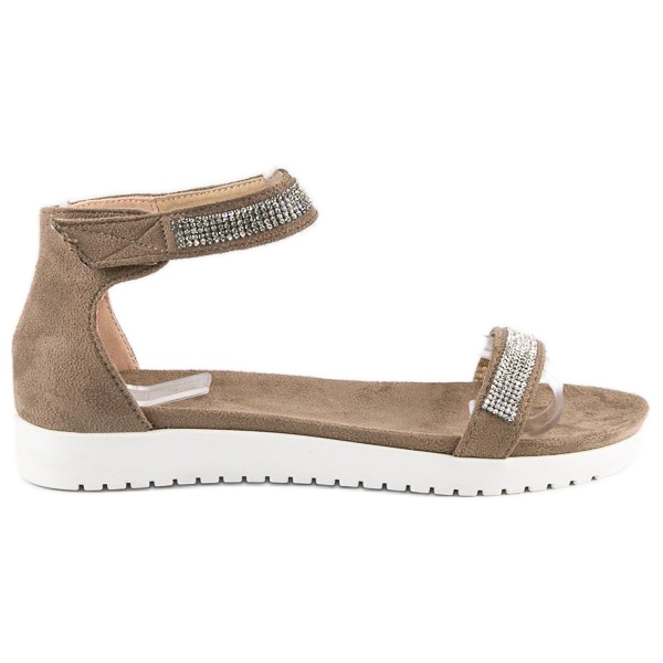 Evento Sandales velcro élégantes brun