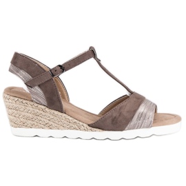 Evento Espadrilles Sur Sandales Compensées brun