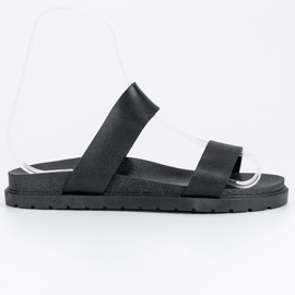 Chaussons noirs femme