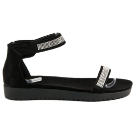 Evento Sandales velcro élégantes noir