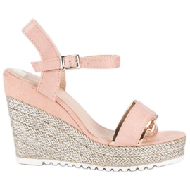 Erynn Espadrilles compensées confortables rose