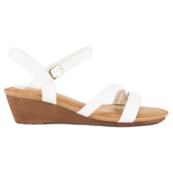 Bello Star Sandales compensées confortables blanche