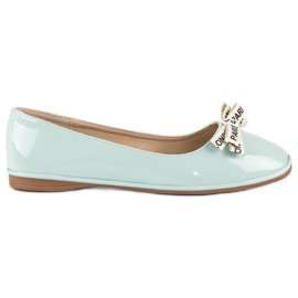 Ideal Shoes Ballerines laquées menthe vert