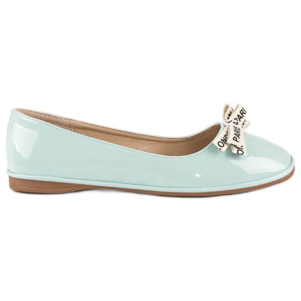 Ideal Shoes Ballerines laquées menthe vert