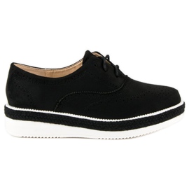 Erynn Chaussures en daim à lacets le noir