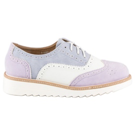 Chaussures femme nouées violet