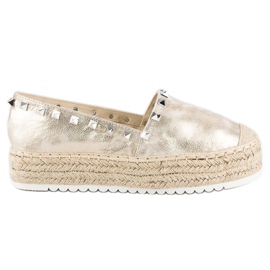Forever Folie Espadrilles sur la plate-forme jaune