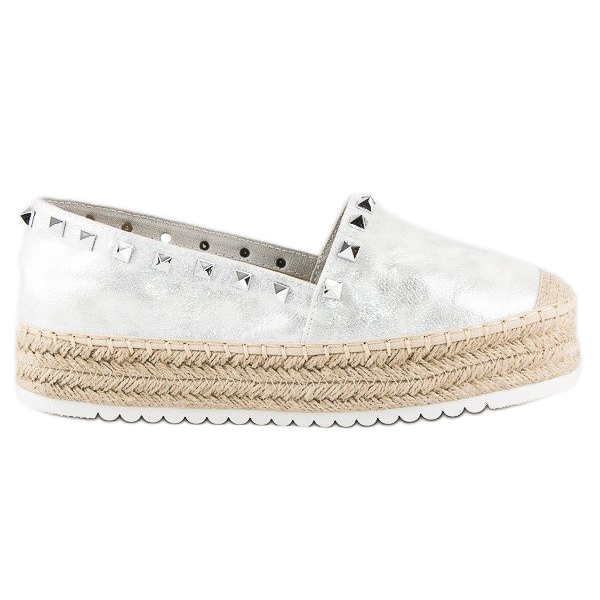 Forever Folie Espadrilles sur la plate-forme gris