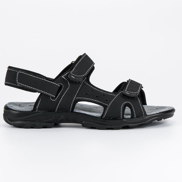 Hasby Sandales à fermeture velcro le noir