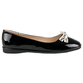 Ideal Shoes Ballerines laquées noires