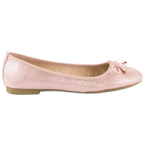 Super Mode Ballerines ajourées rose