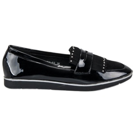 Mocassins laqués noirs