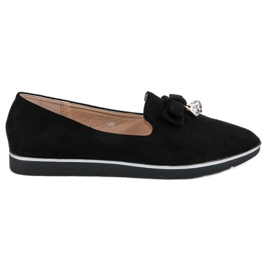 Ballerines élégantes en daim le noir