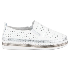Baskets Vinceza en cuir blanche