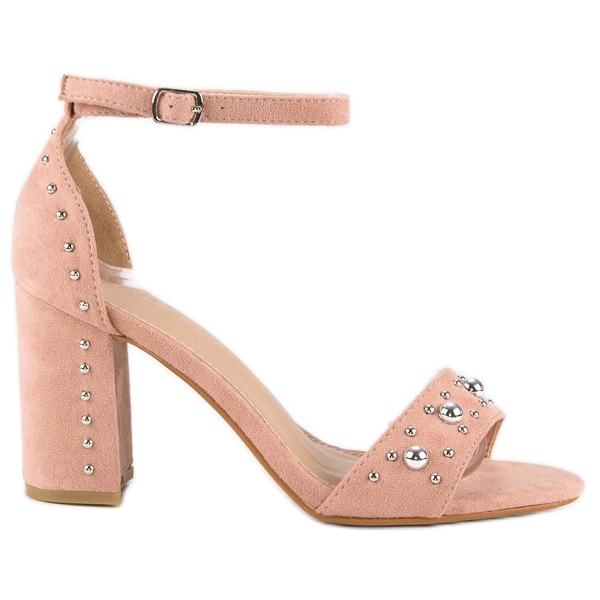 Sandales confortables sur un poteau rose