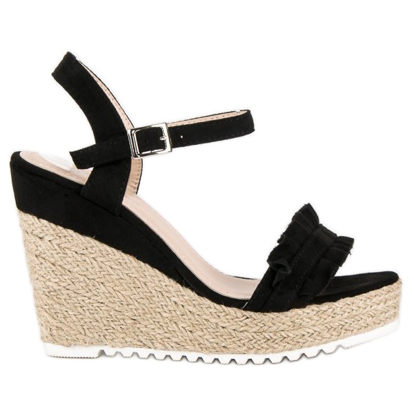 Bello Star Sandales espadrilles noires le noir