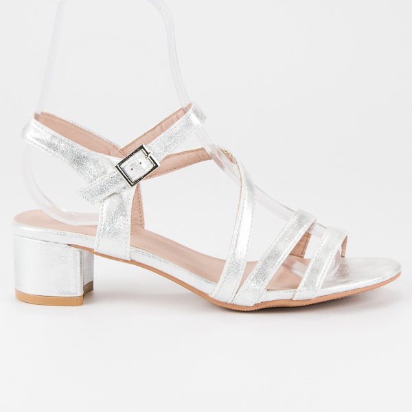 Ideal Shoes Sandales plates gris Ideal Shoes Sandales plates gris