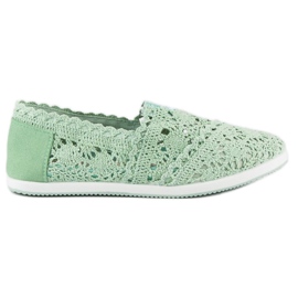 Marquiz Baskets en dentelle menthe vert