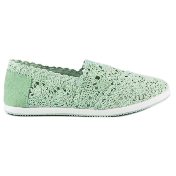 Marquiz Baskets en dentelle menthe vert