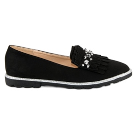 Forever Folie Mocassins en daim élégants le noir