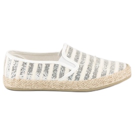 McKey Espadrilles à rayures à la mode gris