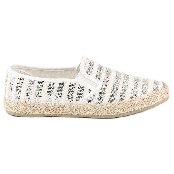 McKey Espadrilles à rayures à la mode gris