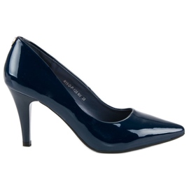 Escarpins vinceza vernis bleu marine