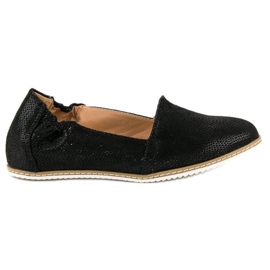 Filippo Ballerine Noire Avec Un Motif le noir