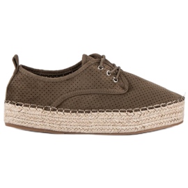 Seastar Espadrilles ajourées sur la plateforme vert