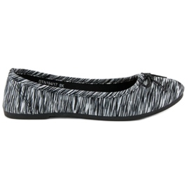 McKey Ballerines en textile côtelé le noir