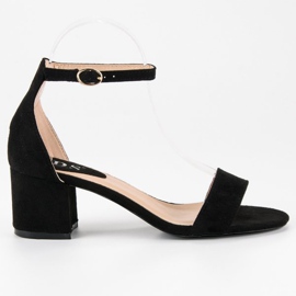 SDS Sandales à petit talon noir