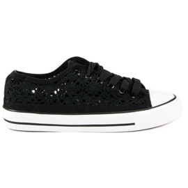 Baskets en dentelle le noir