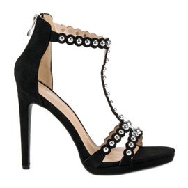 Sandales noires élégantes le noir Sandales noires élégantes le noir