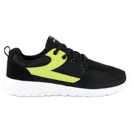 Hasby Chaussures de sport textiles noir jaune
