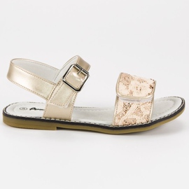 American Club Sandales américaines dorées