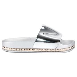 Anesia Paris Chaussons argent femme gris