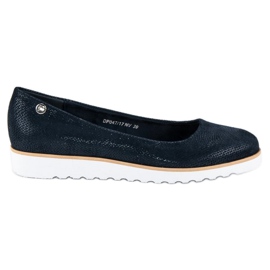 Filippo Ballerines imprimé serpent bleu marine