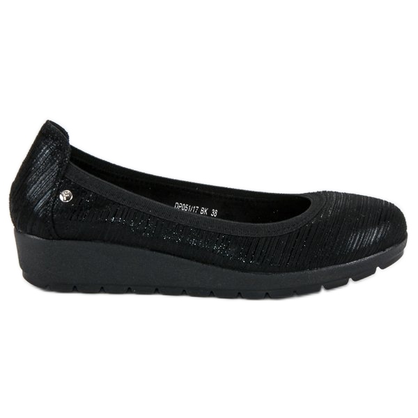 Filippo Ballerines noires à talon compensé le noir