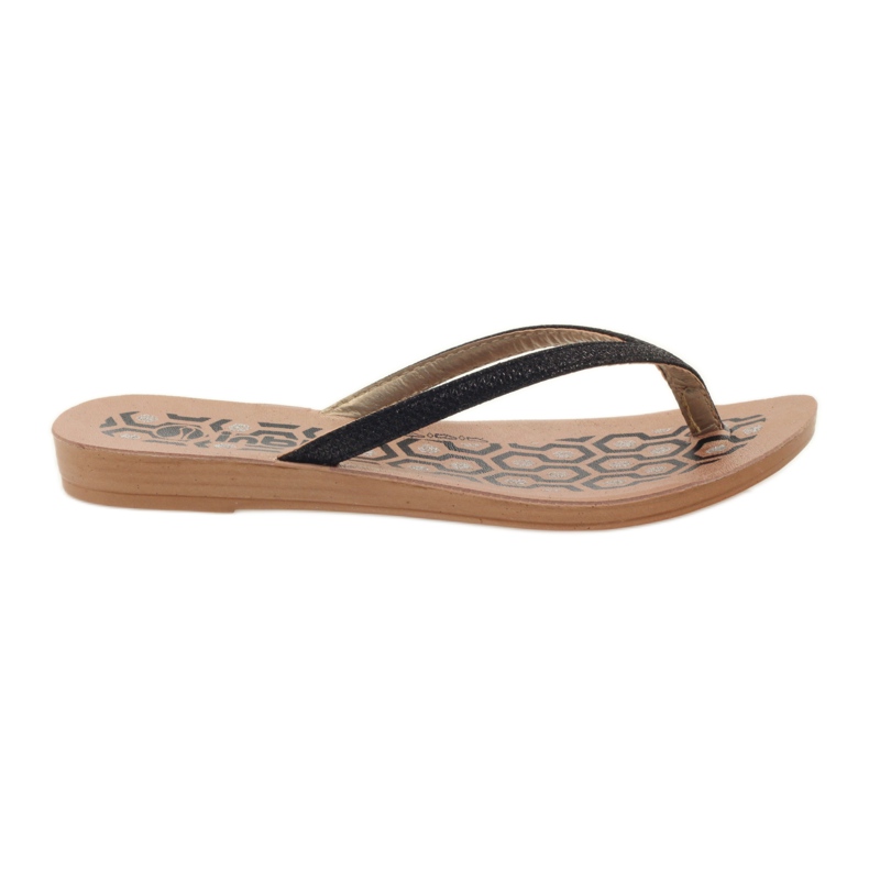 INBLU IR063 tongs noires le noir gris