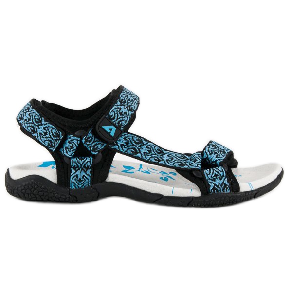 American Club Sandales américaines velcro textile bleu
