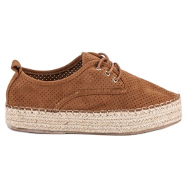 Seastar Espadrilles ajourées sur la plateforme brun