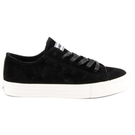 Andy Z Baskets à lacets en daim le noir