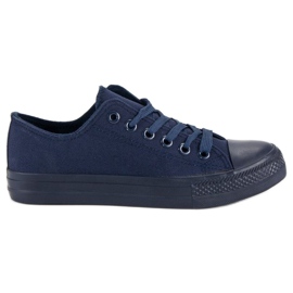 Baskets bleu marine avec un liseré