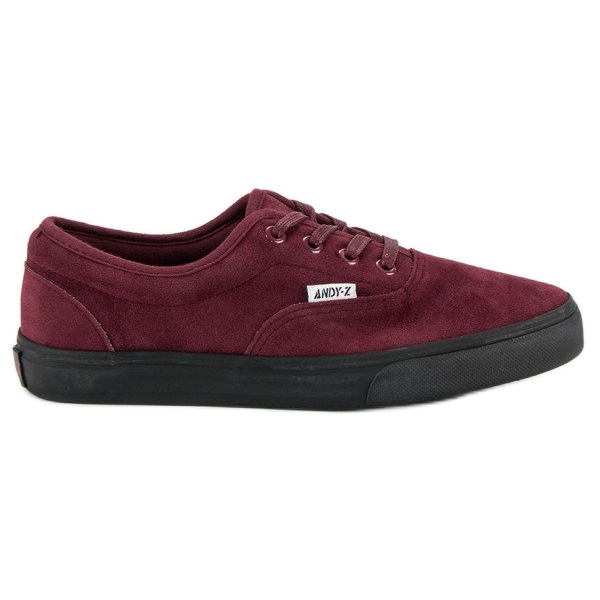 Andy Z Baskets en daim bordeaux rouge