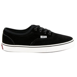 Andy Z Baskets en daim noir le noir