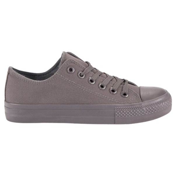 Baskets Gris Foncé Sur Une Fixation