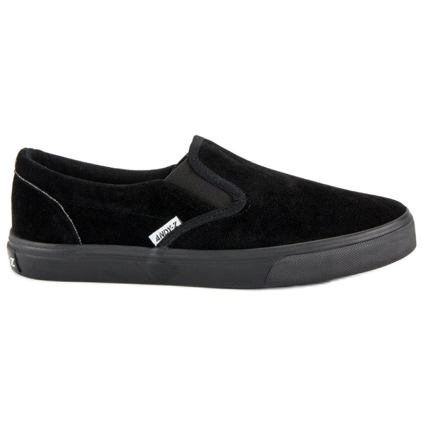 Andy Z Slipons en daim noir le noir