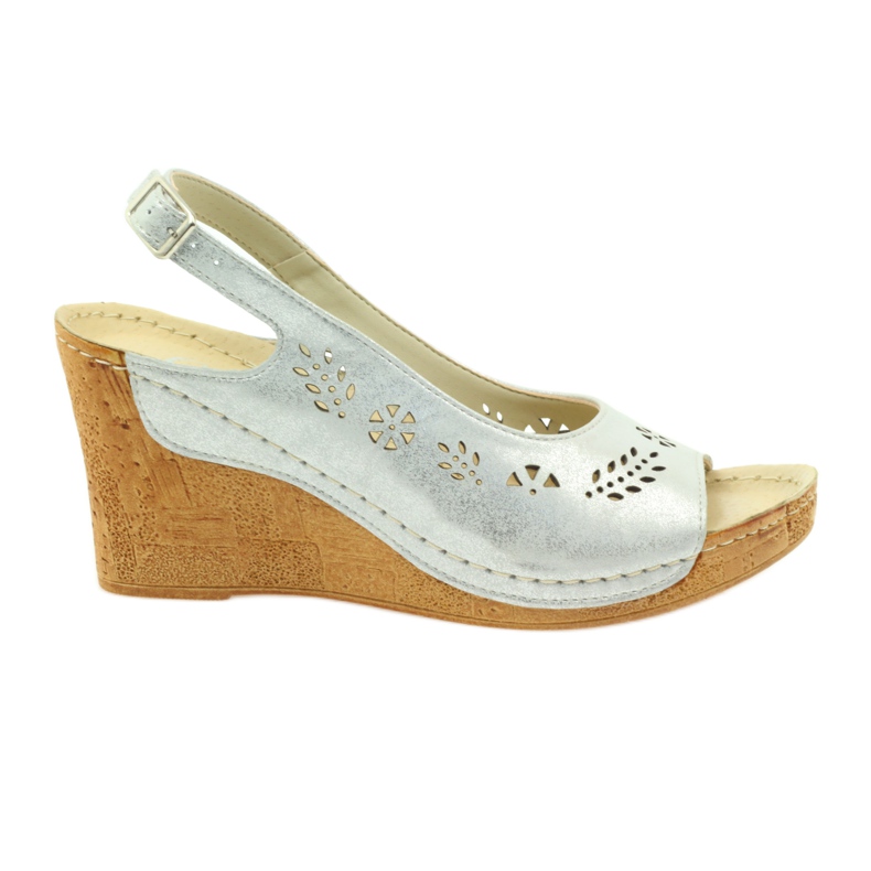 Gregors Sandales en cuir métallique pour femmes pour cales en argent 709